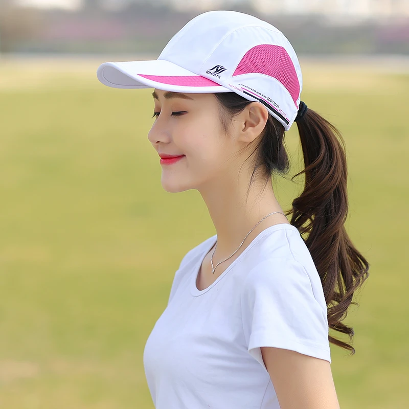 速干女款遮阳户外运动跑步棒球鸭舌帽帽子夏季女士防晒太阳帽