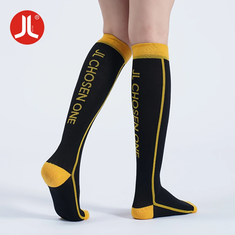 积仑运动压缩跑步袜健身跳操袜后字2022买一送一压力袜压缩袜弹力