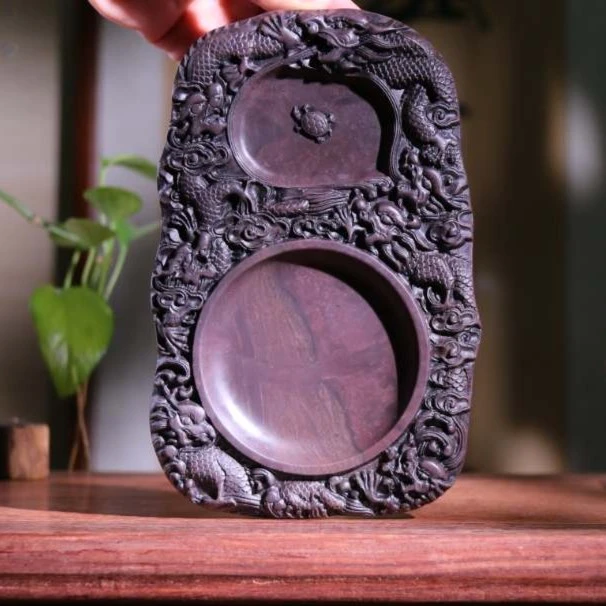 07-01 宋坑《荣归》8寸 创意国风文房书法磨墨写字画画 文博端砚