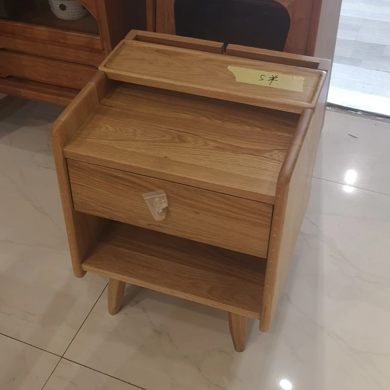 北欧简约实木白橡木床头柜