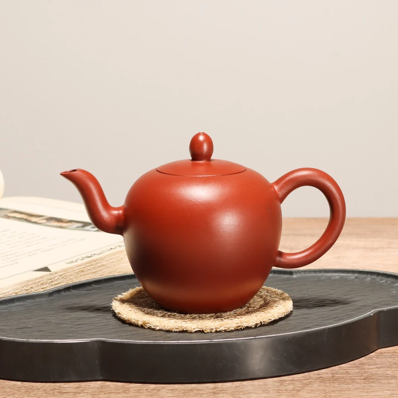 宜兴王国望原矿紫砂壶大红袍美人肩小茶壶220cc容量紫砂壶泡茶壶