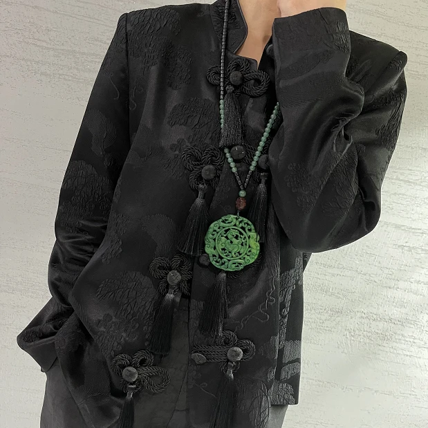 蓝大原创【冠乐绉外套复古】中国风新中式重工国潮8016早秋薄款上衣