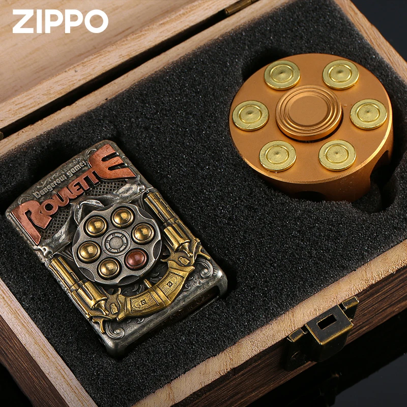 ZIPPO打火机正品芝宝危险游戏转盘重甲套装煤油防风创意男士礼物