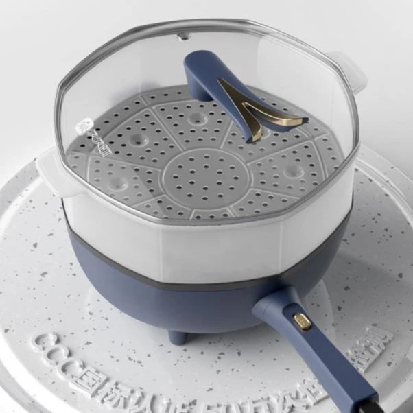 【新疆包邮】家用电炒锅一体式不粘锅多功能电炒菜小型电煮蒸锅