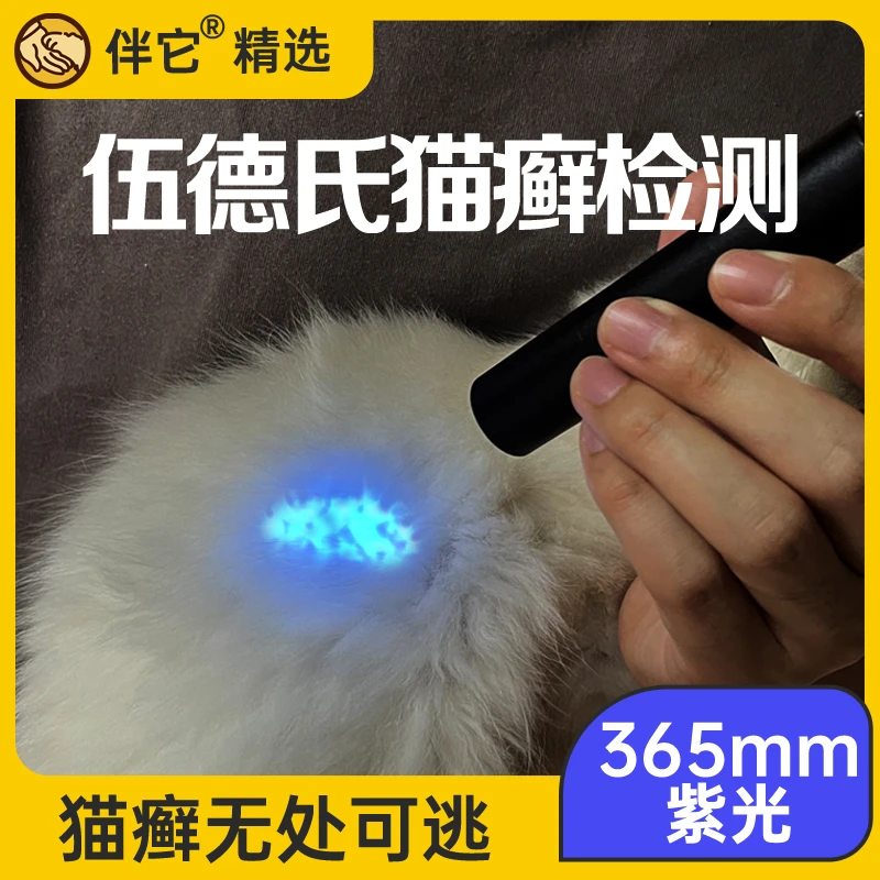 【养宠装备】伍德氏灯照猫藓宠物猫尿真菌手电筒紫外线荧光剂紫光