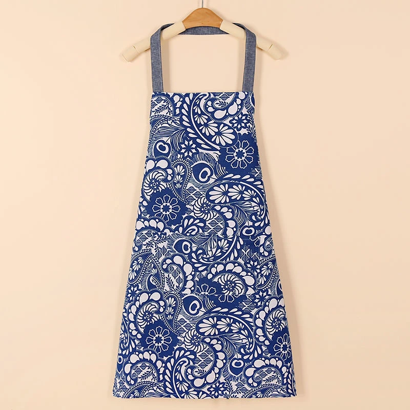 成人厨房做饭围裙男女士防污民族风工作服时尚洋气耐脏无袖围腰