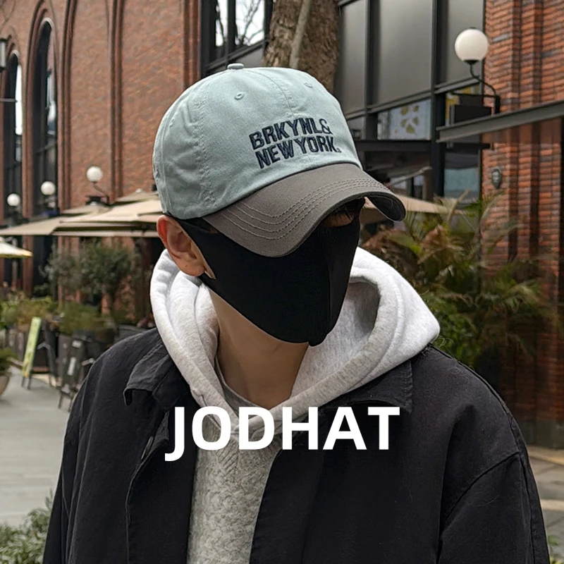 Jodhat韩系字母棒球帽男百搭刺绣拼色宽帽檐大头围显脸小鸭舌帽女