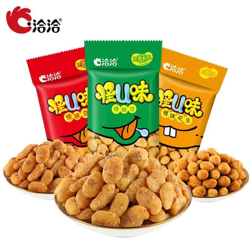 洽洽怪U味怪味豆五香/麻辣蚕豆30g*10袋怀旧解馋休闲小吃零食-HD