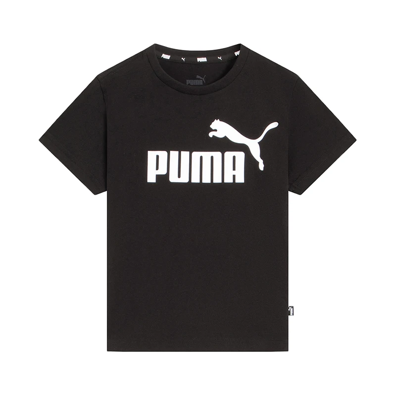 PUMA男女童2022新款中大童针织圆领运动服休闲短袖T恤671783