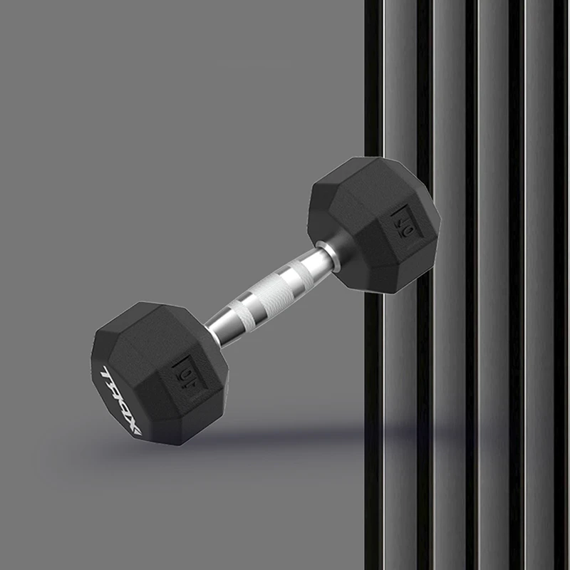 中大八角包胶哑铃无味男士女士家用健身运动器材