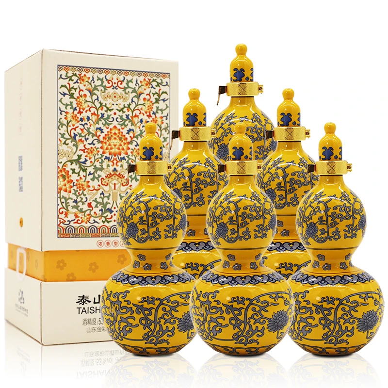 彩山泰山宝葫芦*1瓶【福星高照】内置手提袋/送礼/纯粮53度258ml