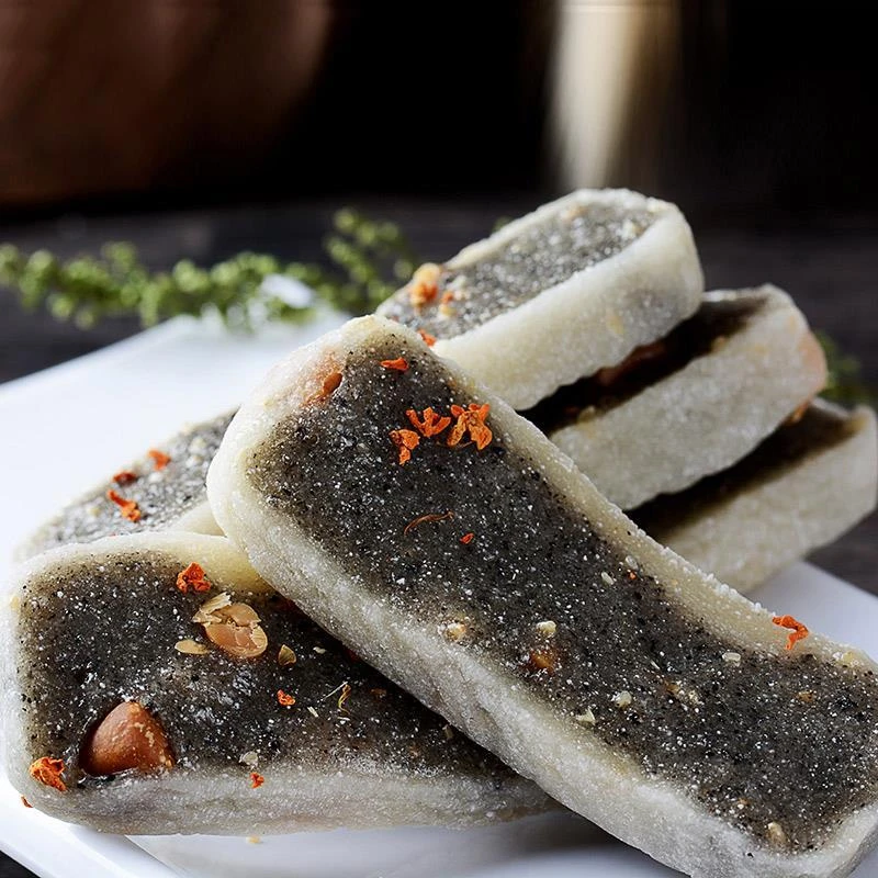 温州特产正宗黑芝麻软糕糯米糕点地方特色小吃传统点心手工