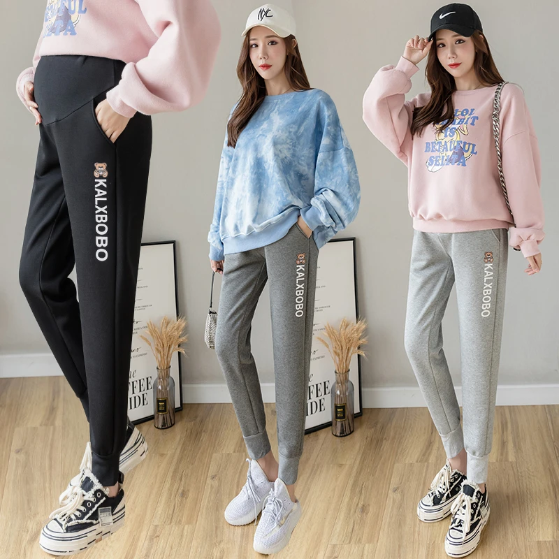 孕妇裤子春秋外穿孕妇打底裤宽松休闲长裤孕妇装秋冬季款加绒加厚