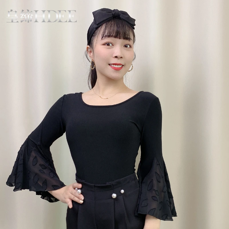 皇缔舞伊摩登舞上衣国标舞蹈服上装新款女吉特巴舞服三步踩交谊舞