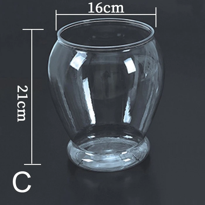 全新塑料花盆高透明瓶办公室水生植物水培容器创意花瓶摔不破桌面