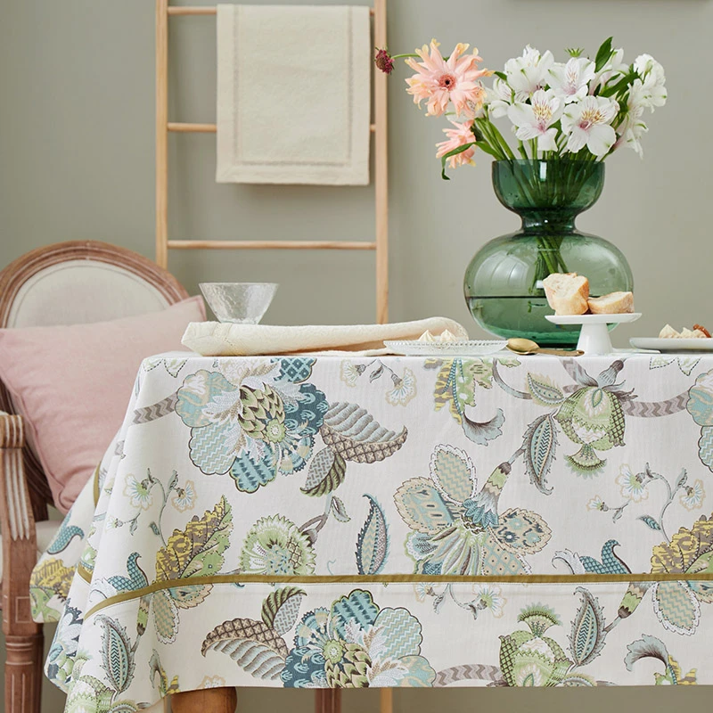 阳春小镇法式田园桌布餐桌布艺长方形美式乡村北欧风轻奢茶几台布