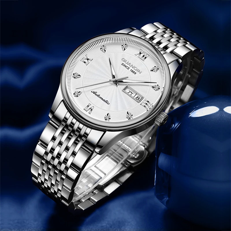 GJ16263冠琴全自动机械表男士新款防水夜光商务时尚潮流名牌腕表