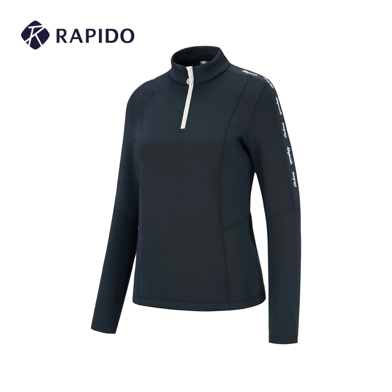 RAPIDO雳霹道春秋季新款女子半拉链运动休闲长袖T恤CP2741L52