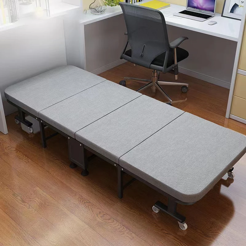 折叠单人床简约硬板加厚海绵舒腰午休床办公室家用客厅拼接简易床