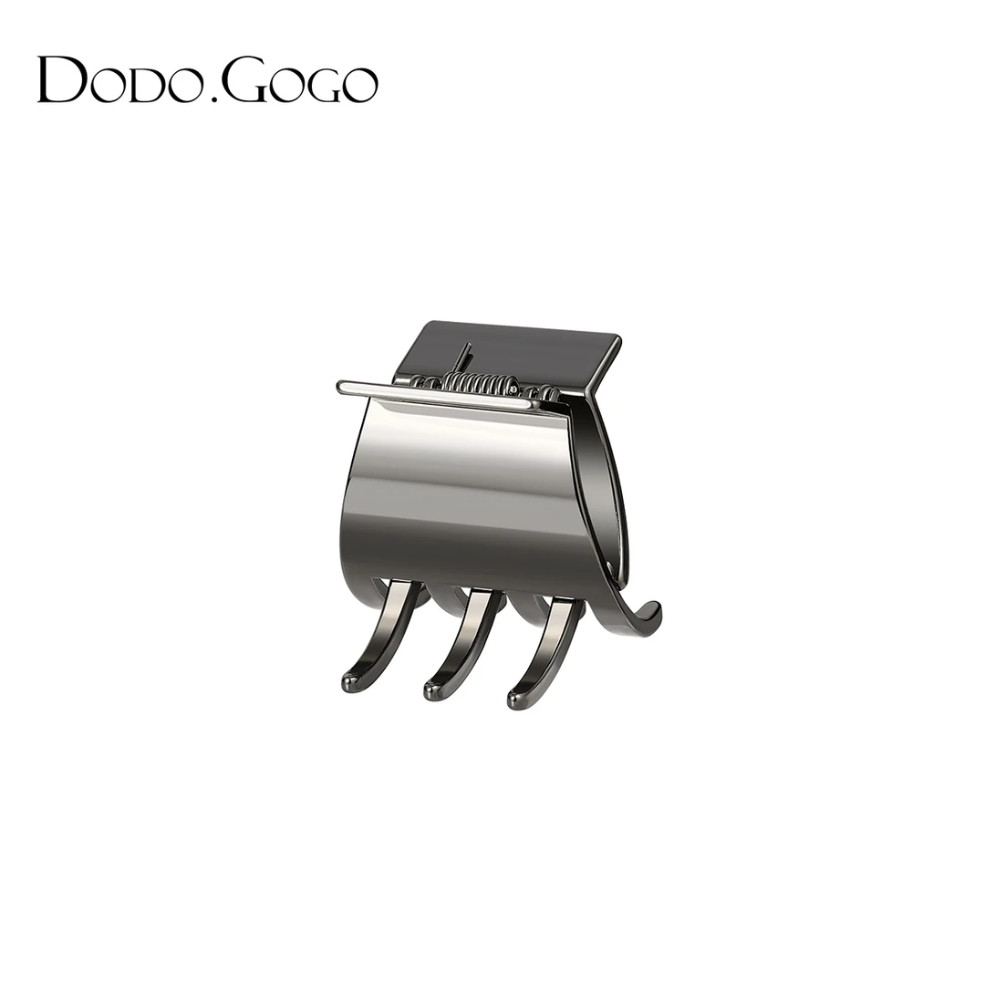 DODOGOGO 铜合金发饰 纯色简约金属抓夹高马尾小号气质发夹