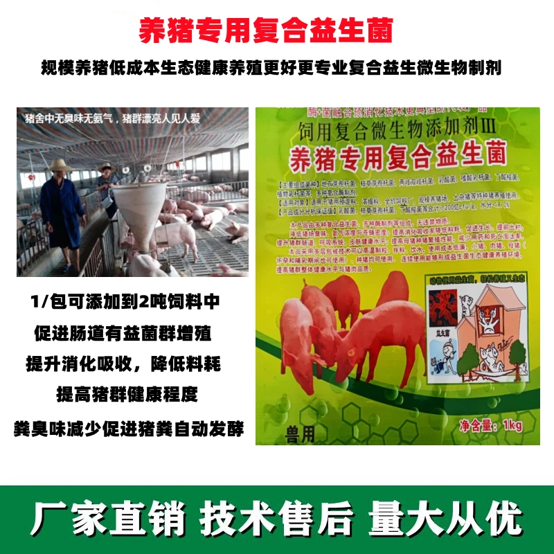 养猪专用复合益生菌养猪低成本生态健康养殖复合益生菌微生物制剂
