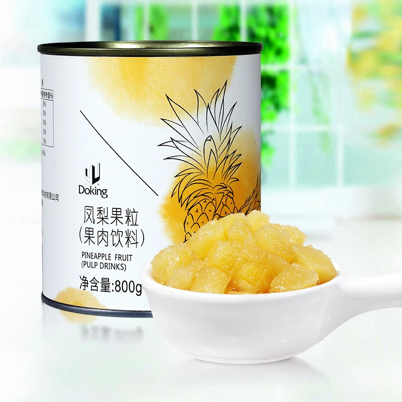 盾皇凤梨果肉果粒罐头800g 菠萝果酱甜品烘焙原料 即食水果罐头