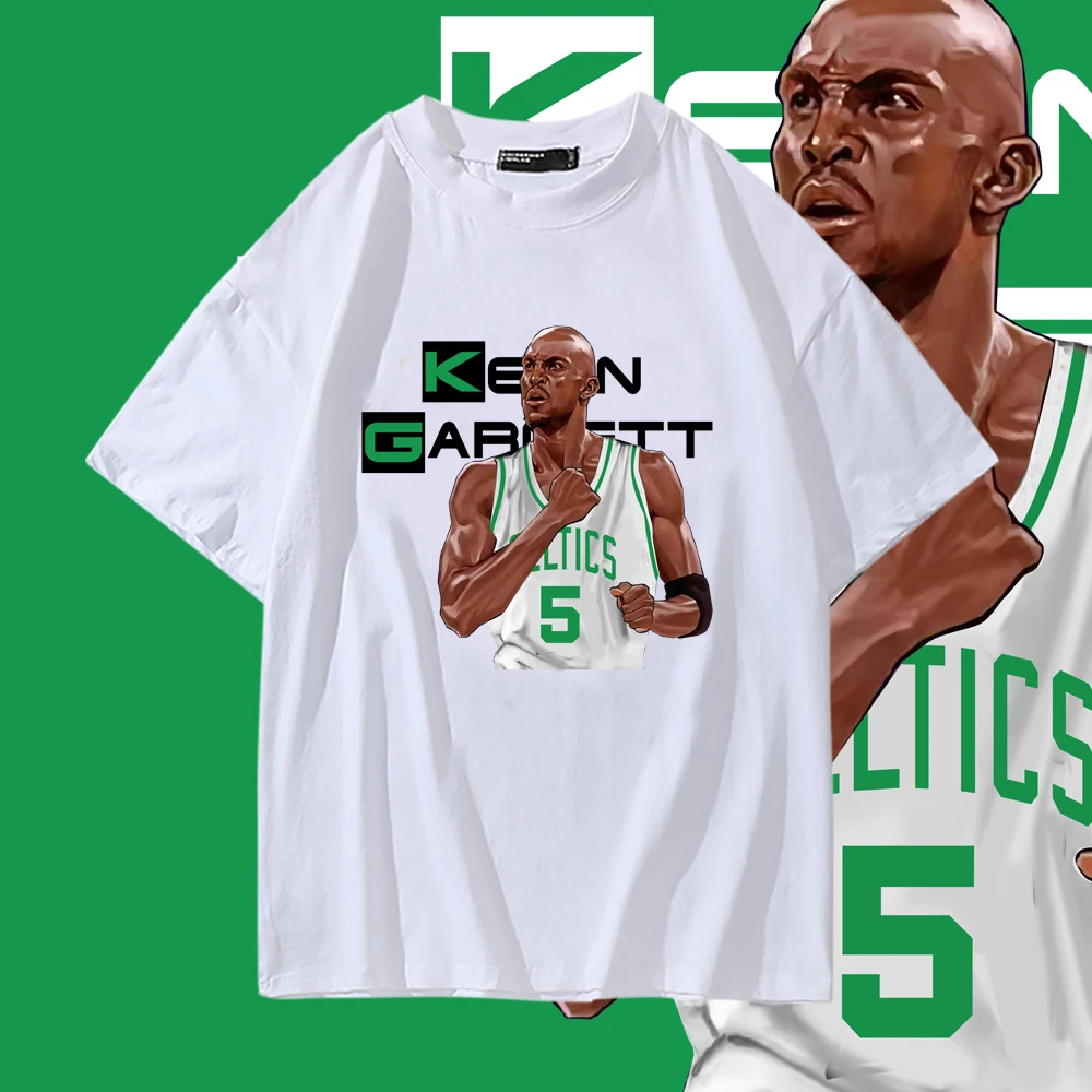 【男女同款】凯尔特人加内特短袖T恤棉宽松篮球运动体育训练上衣