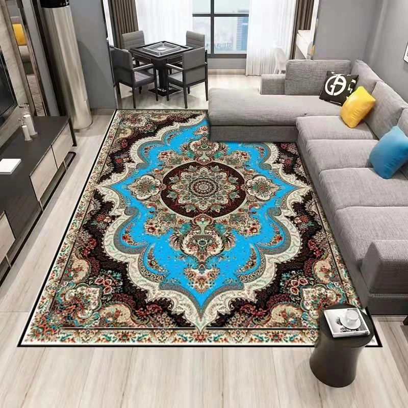 现代简约客厅地毯大面积满铺卧室床边毯入户门地垫