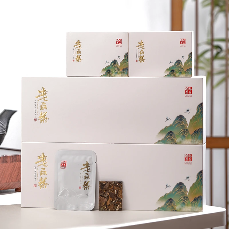 老白茶福鼎白茶贡眉寿眉紧压茶好茶叶小方片便携独立包装醇厚盒装