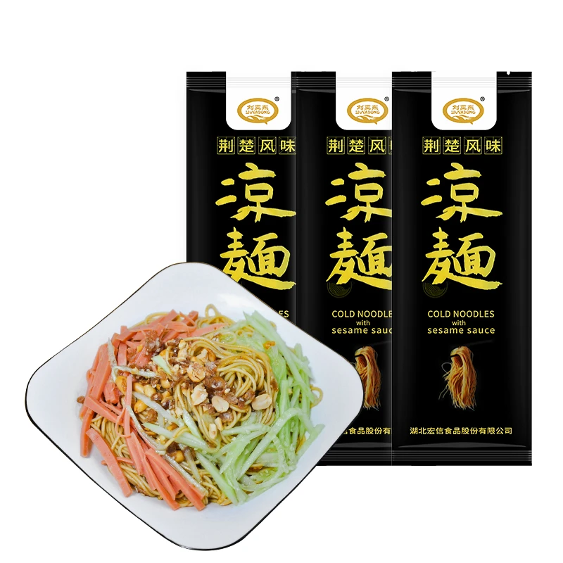 湖北特产刘亚东制面带调料酱料包冷面武汉碱面190g*6快速干拌面条