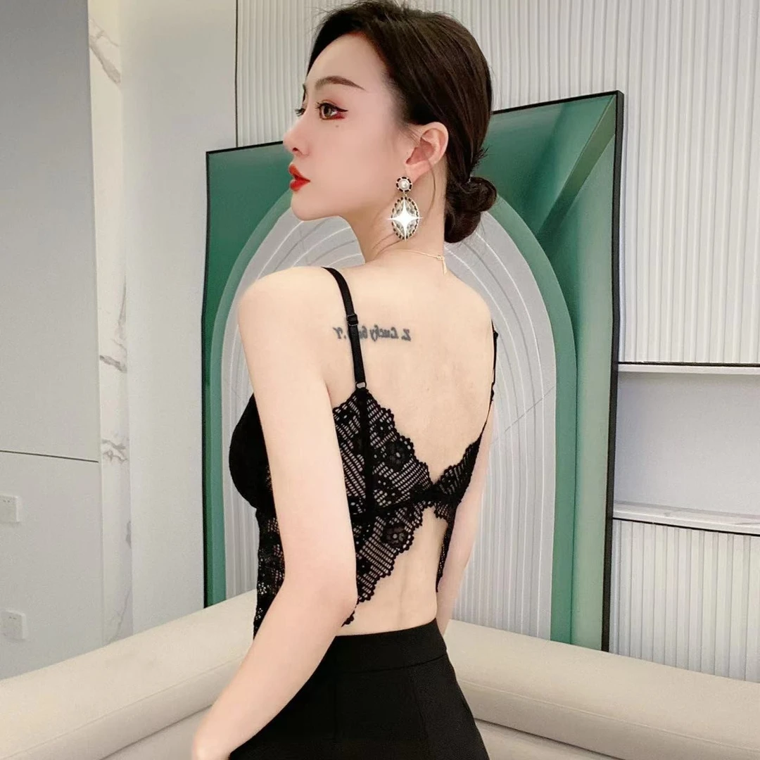 【悅製YUEZHI】斩男色 A-00043 轻奢复古显瘦小众蕾丝吊带裙内搭