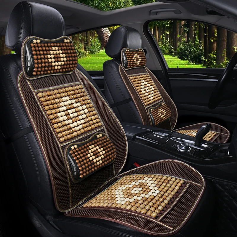 汽车坐垫夏季木珠单片岚图薄款珠子靠背屁屁垫内饰改装单座单个可