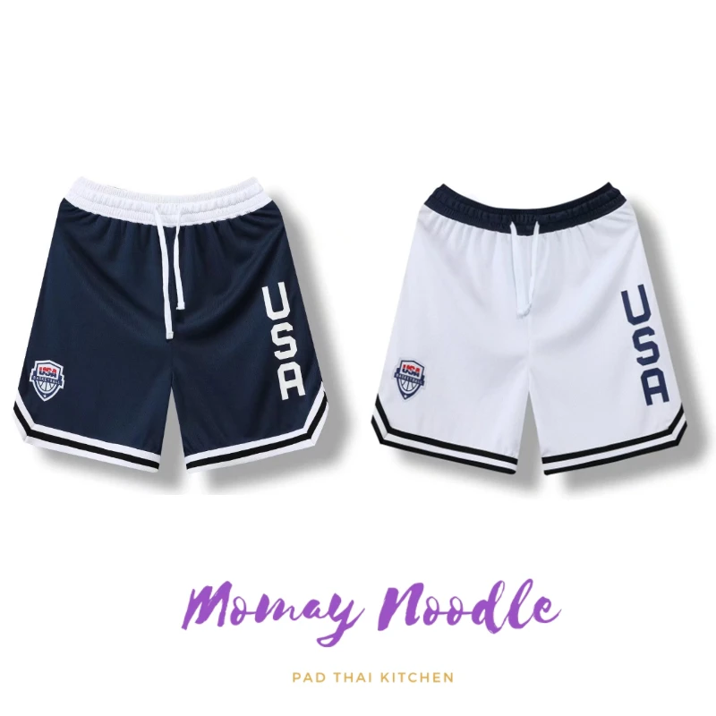 夏季USA男篮美式篮球短裤速干宽松5分训练健身跑步裤运动五分裤
