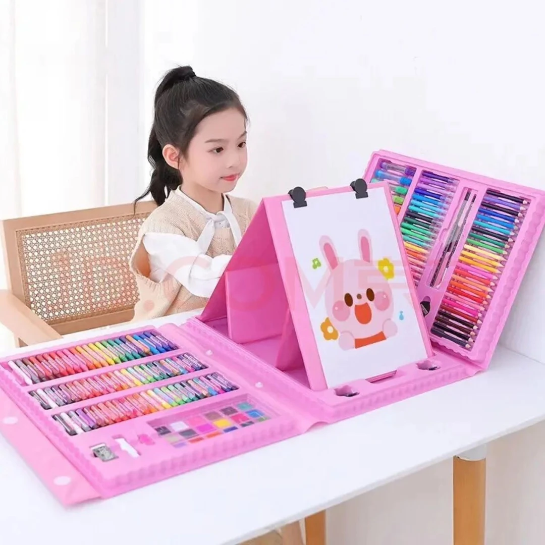 儿童水彩笔绘画套装送画本礼盒画笔蜡笔幼儿园礼物小学生美术用品