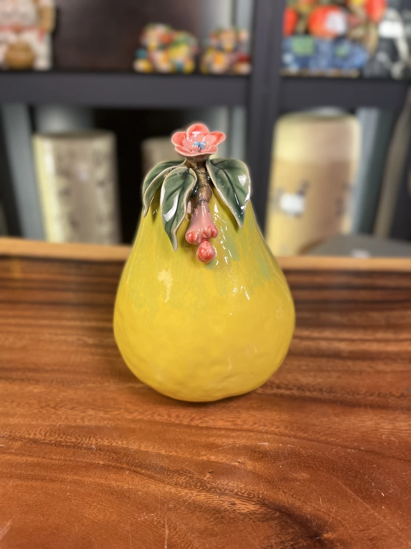 【可爱柚子】石湾公仔陶艺工艺品尺寸12*12*16cm