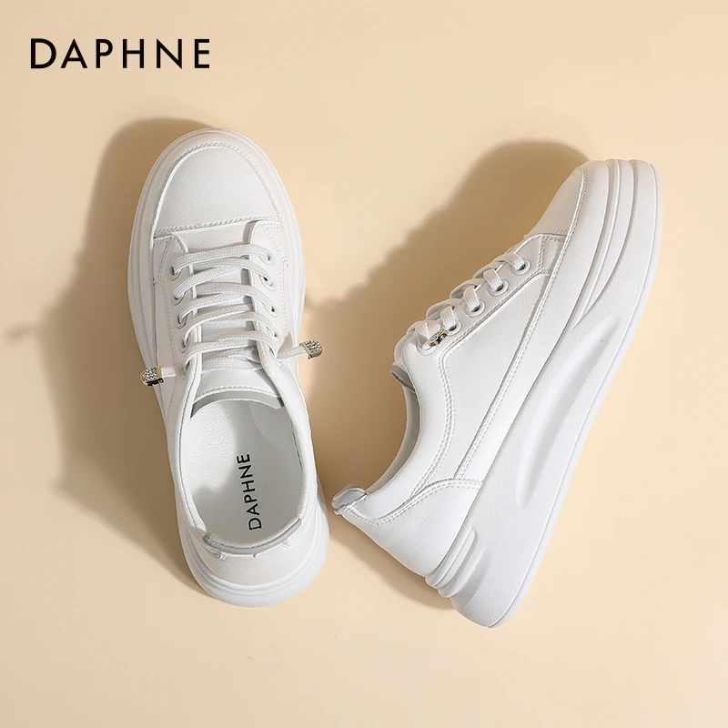 Daphne/达芙妮厚底小白鞋2025春季爆款女鞋增高时尚百搭运动女鞋F