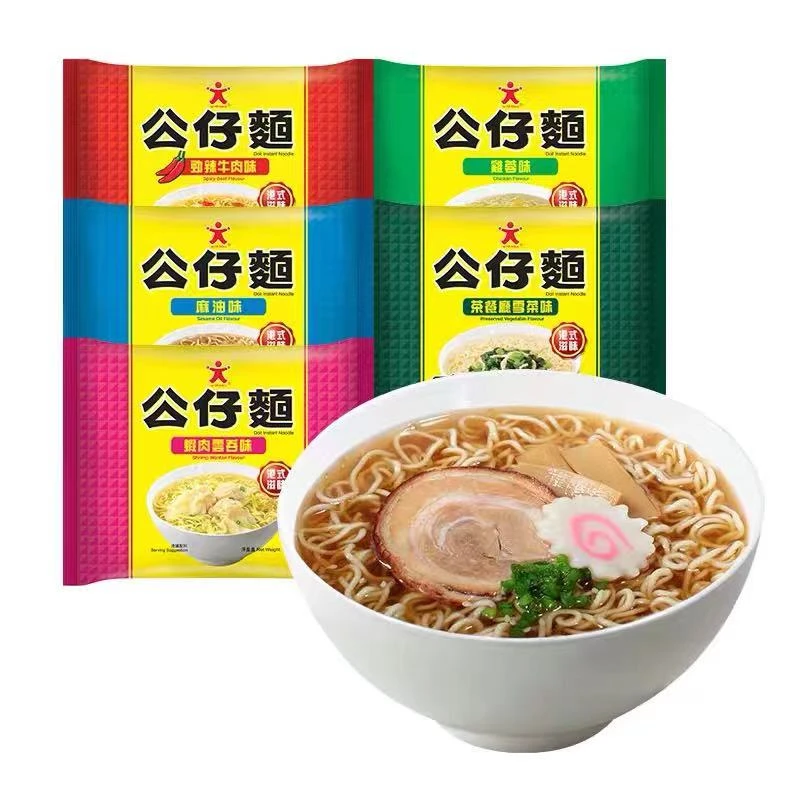 正宗香港版进口公仔面袋装100g*5老牌子经典速食食品半成品
