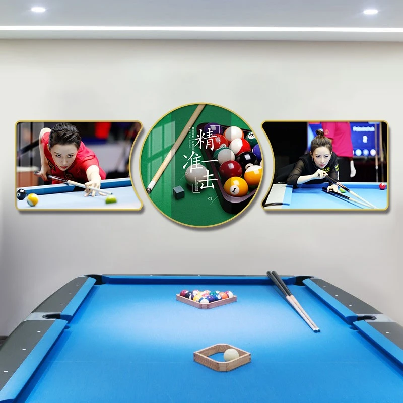 台球厅俱乐部装饰画台球室桌球挂画斯诺克明星高端墙面装饰画壁画