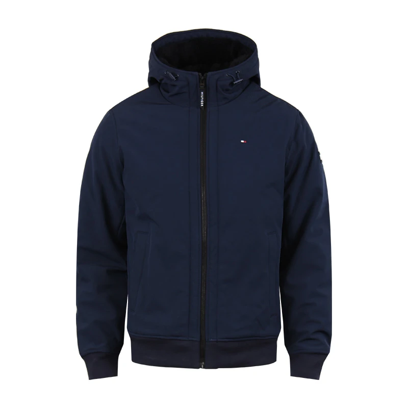 TOMMY HILFIGER汤米希尔费格男连帽拉链保暖棉服秋冬新款时尚外套