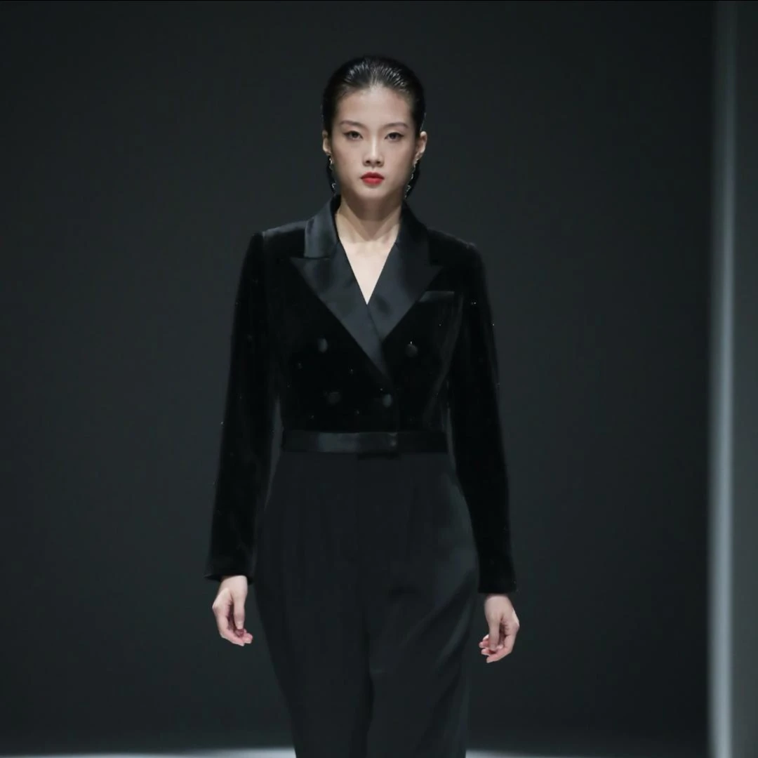 RESOUL/卓泓#1115 时装周走秀款/连体裤AA2131115西装气质