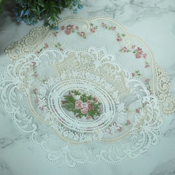 【斗牛士】法式蕾丝绣花餐垫桌布杯垫复古装饰餐垫