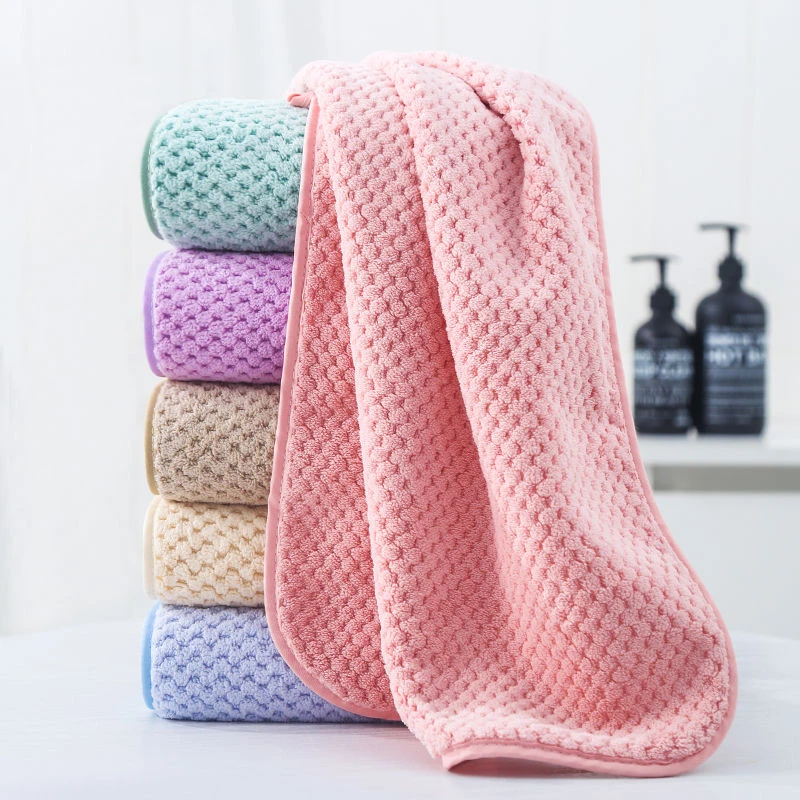 菠萝格毛巾5条装柔洗脸巾吸水家用不掉色加厚成人加大裹巾柔软