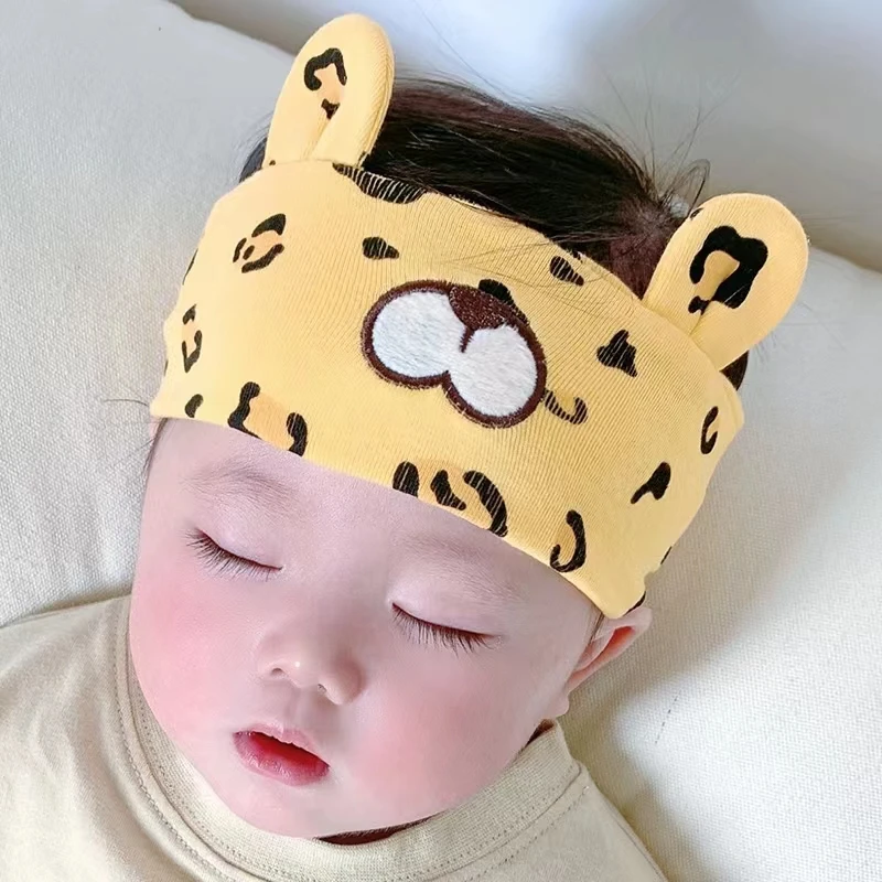 纯棉婴儿护卤门帽子发带可爱萌新生儿男女宝宝胎帽夏季薄款护头空