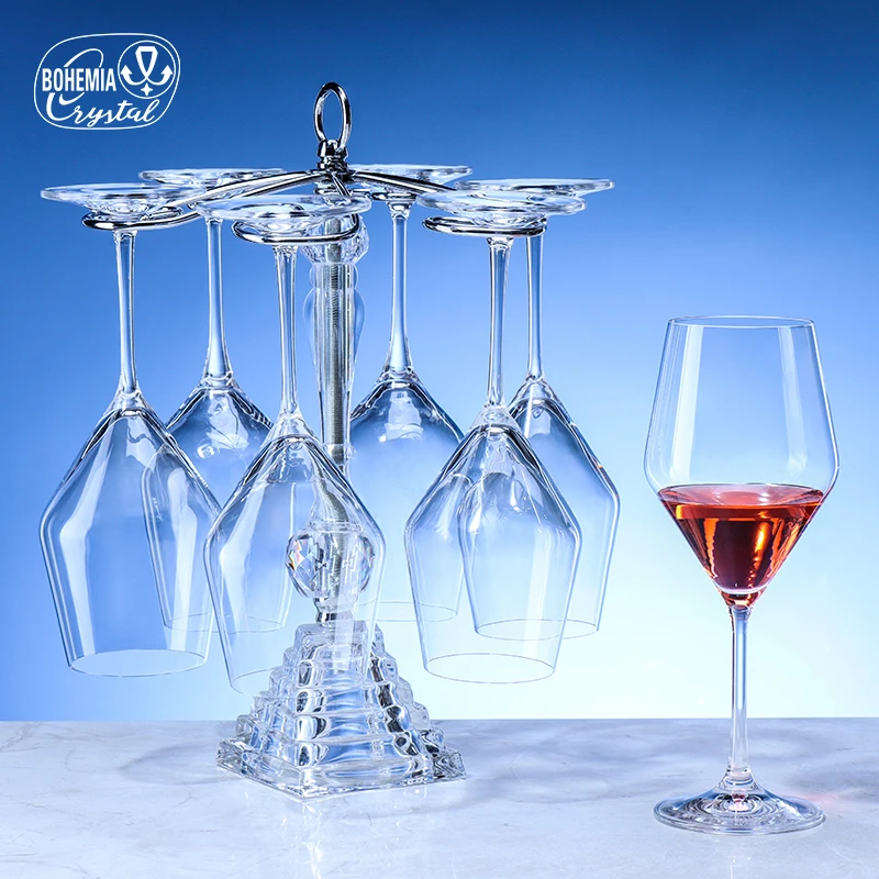 莱克斯捷克进口无铅水晶高档创意高脚杯家用个性葡萄酒杯红酒杯架