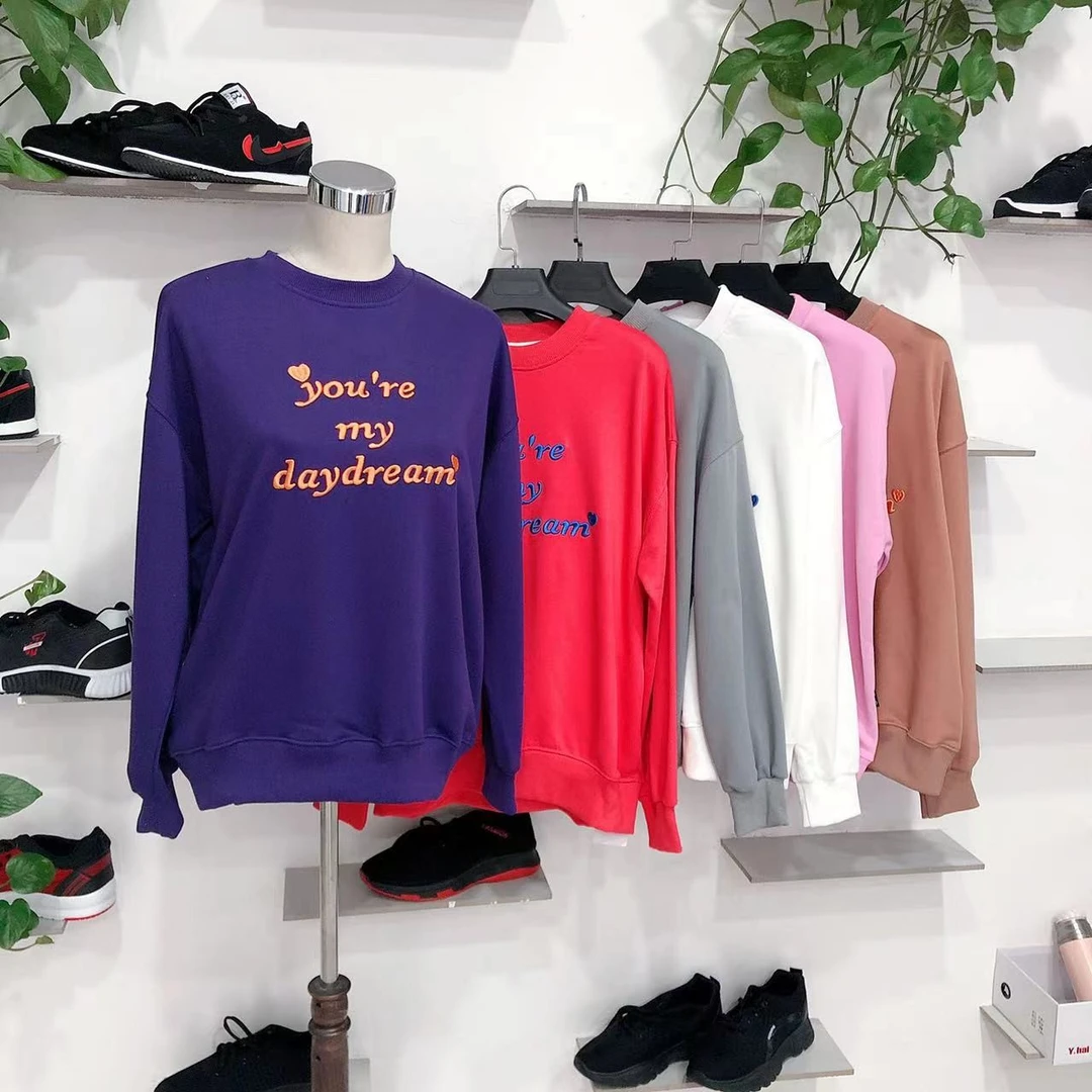 0125款you英文字母刺绣卫衣个别微瑕