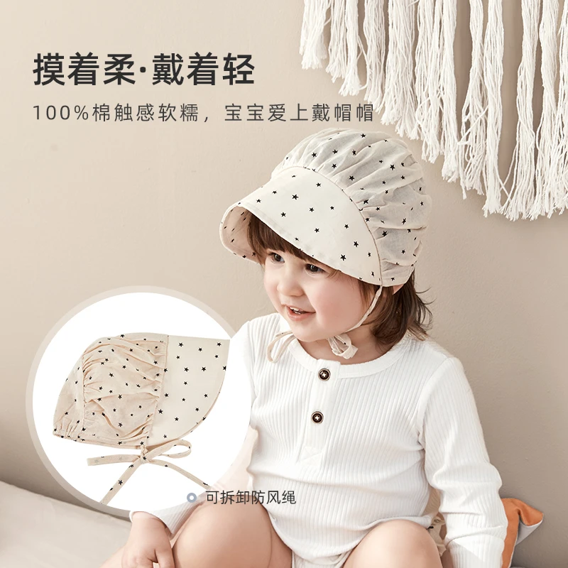 iyun/爱孕宝宝帽子春夏薄款韩版百搭遮阳帽大帽檐婴儿防晒帽夏季