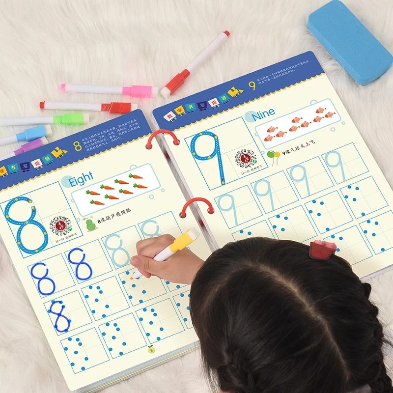 章紫光控笔训练字帖幼儿园儿童练字帖画线条连点运笔全套可擦写