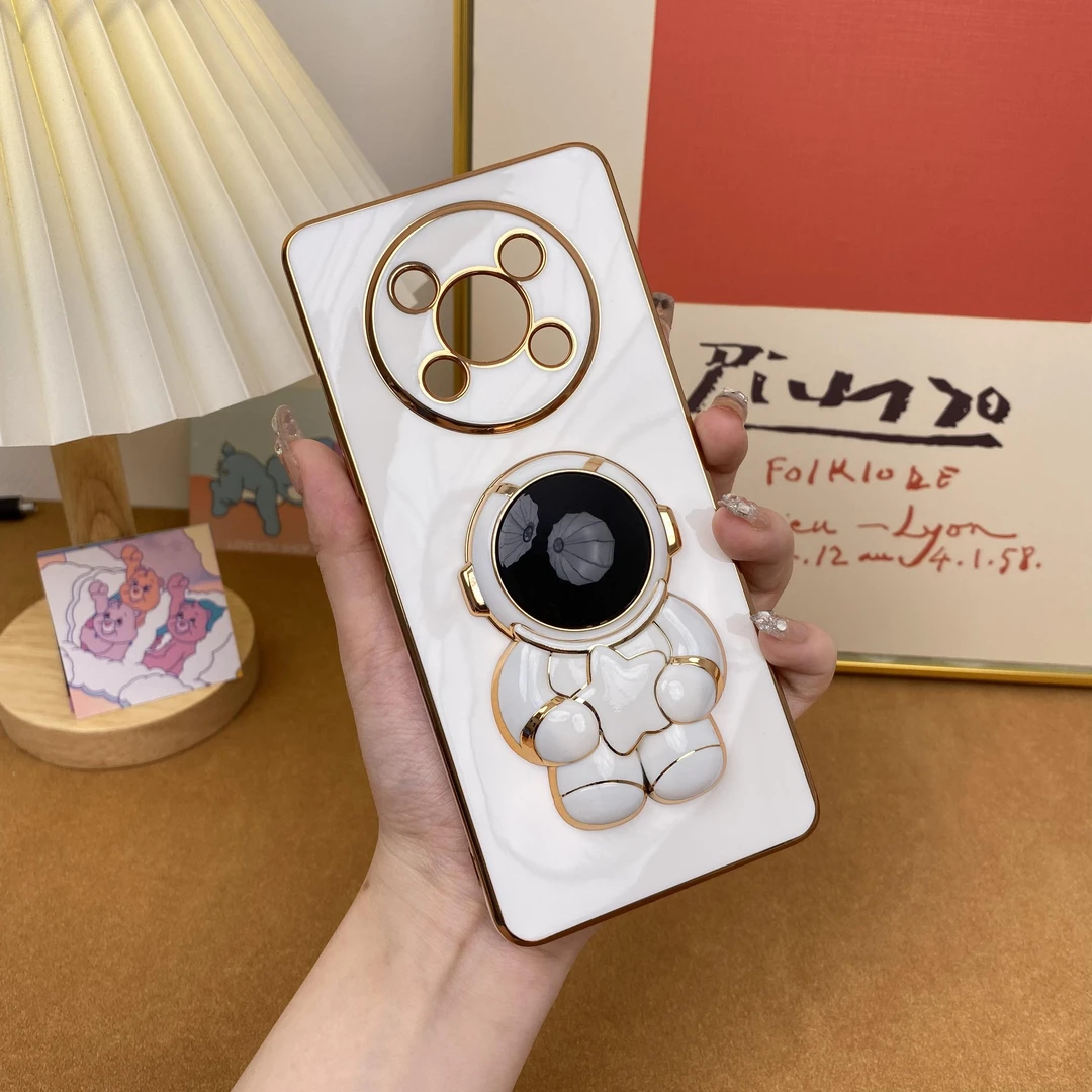 适用于抱星星宇航员【白色-紫色】荣耀X30-带支架-全包防摔手机壳