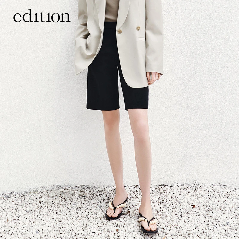 【赵老板专属】edition小直筒短裤三醋酸休闲西装短裤#EBB2SOT002