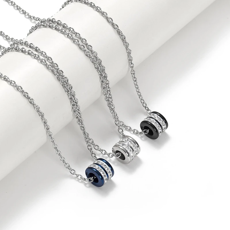 卡兰茵 不锈钢吊坠 小蛮腰吊坠项链轻奢小众设计嘻哈潮百搭毛衣链